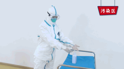 The process of taking off the protective clothing